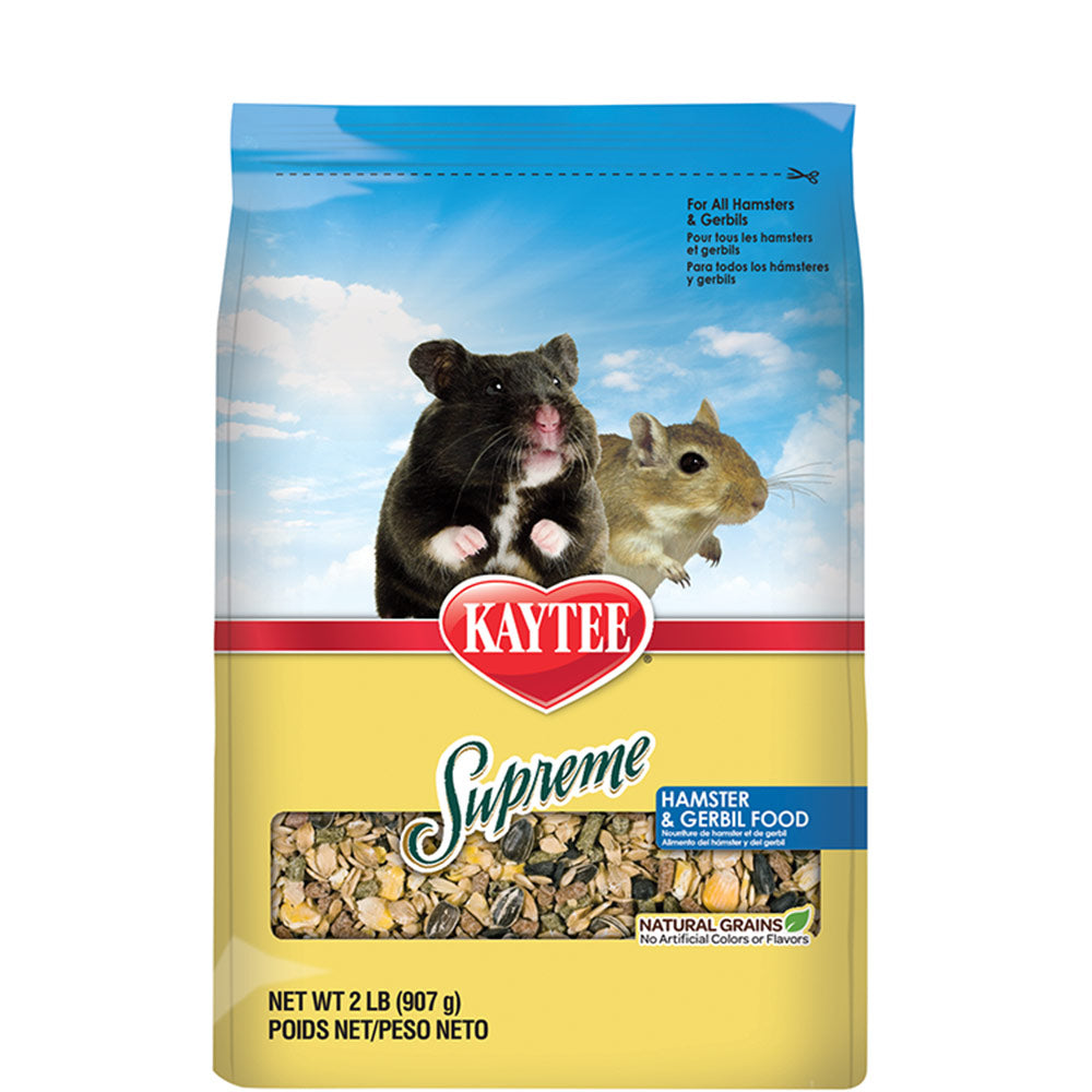 Kaytee Supreme, Hamster & Gerbil Food, 2-lb Bag