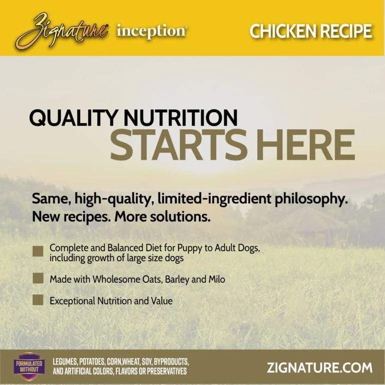 Zignature Inception® Chicken, Wet Dog Food, 13-oz Case of 12