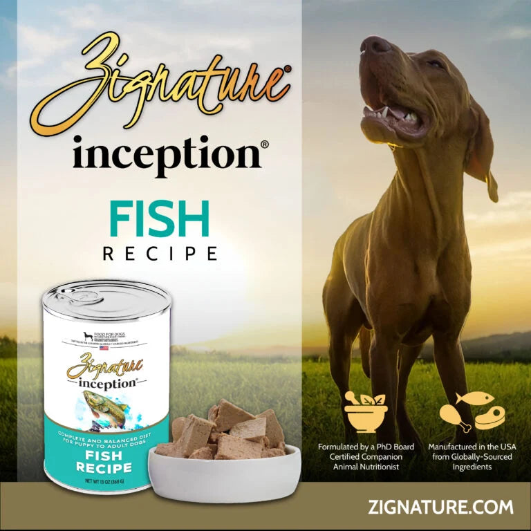 Zignature Inception® Fish, Wet Dog Food, 13-oz Case of 12