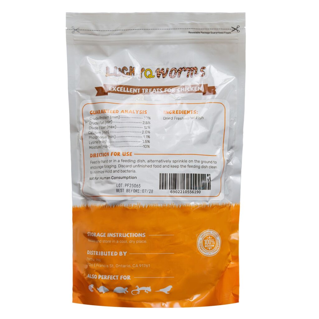 Luckyqworms Dried Freshwater Fish, Poultry Treat, 1-lb Bag