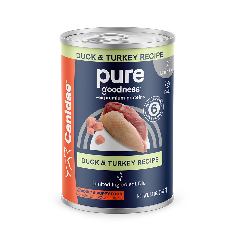 Canidae Pure Duck & Turkey Recipe 13-oz, Wet Dog Food, Case Of 12