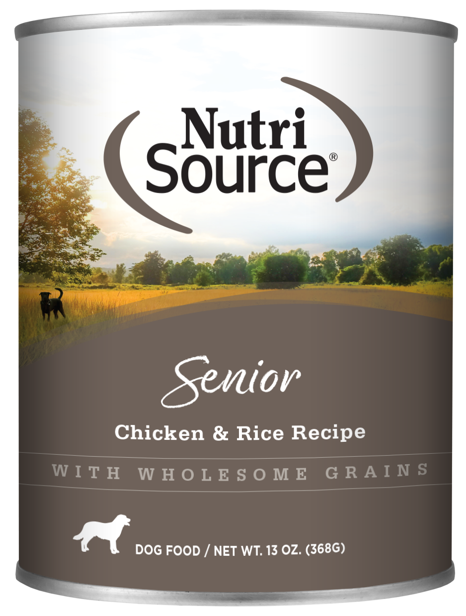 NutriSource® Senior Chicken & Rice Formula, Wet Dog Food, 12.3-oz Case of 12