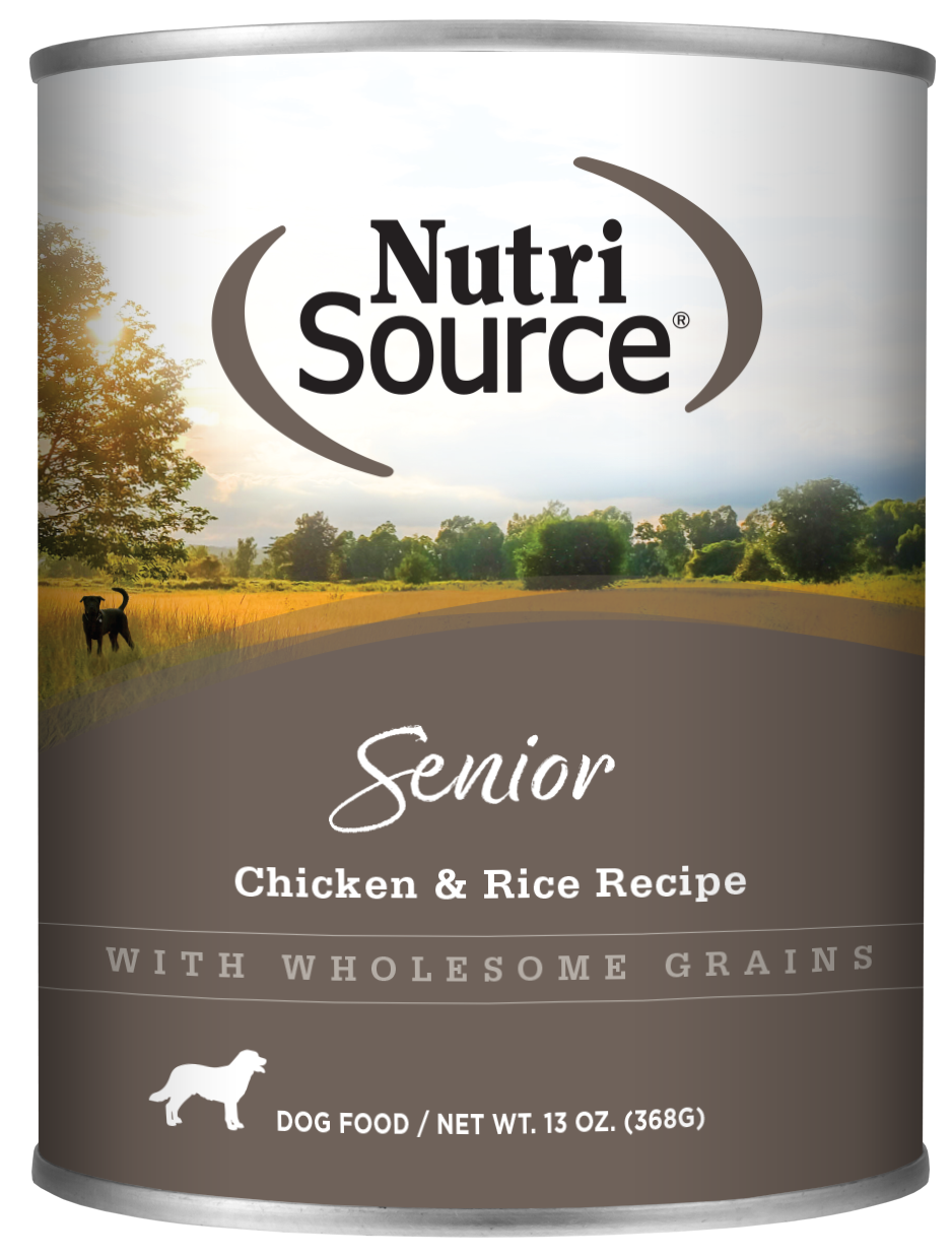 NutriSource® Senior Chicken & Rice Formula, Wet Dog Food, 13-oz Case of 12