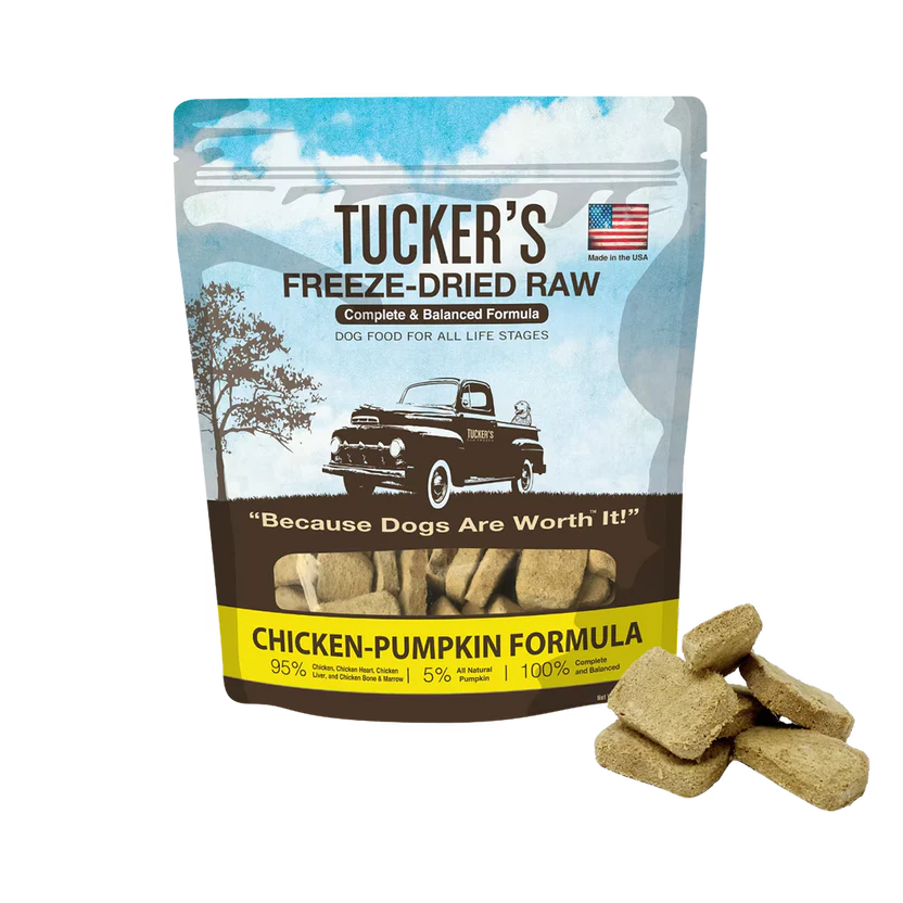 Tucker's Chicken-Pumpkin Freeze-Dried Diet, Freeze Dried Dog Food, 14-oz bag