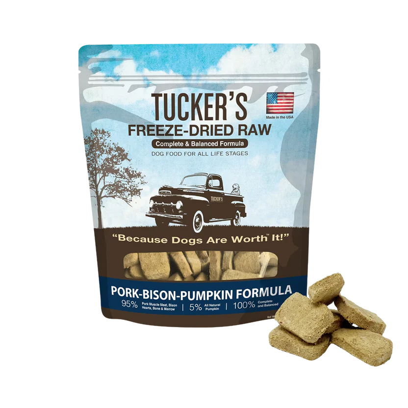 Tucker's Pork-Bison-Pumpkin Diet, Freeze Dried Raw Dog Food, 14-oz bag
