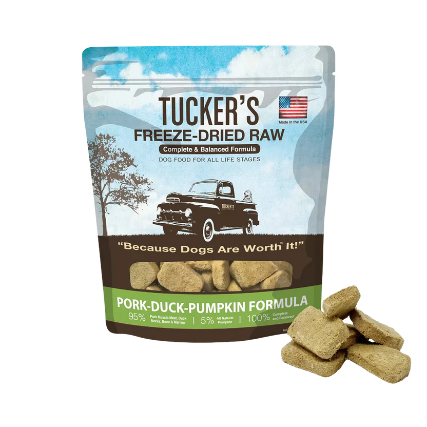 Tucker's Pork-Duck-Pumpkin Diet, Freeze Dried Raw Dog Food, 14-oz bag