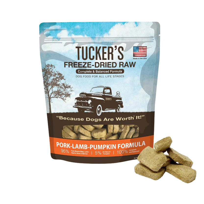 Tucker's Pork-Lamb-Pumpkin Diet, Freeze Dried Raw Dog Food, 14-oz bag