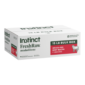 Instinct FreshRaw Medallions Grass-Fed Beef Recipe, Frozen Raw Dog Food