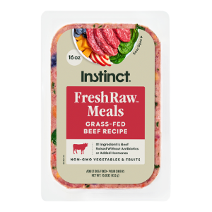 Instinct FreshRaw Meals Grass-Fed Beef Recipe, Frozen Raw Dog Food, Meal