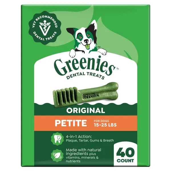 GREENIES Petite Original Natural Dog Dental Care Chews Oral Health Dog Treats