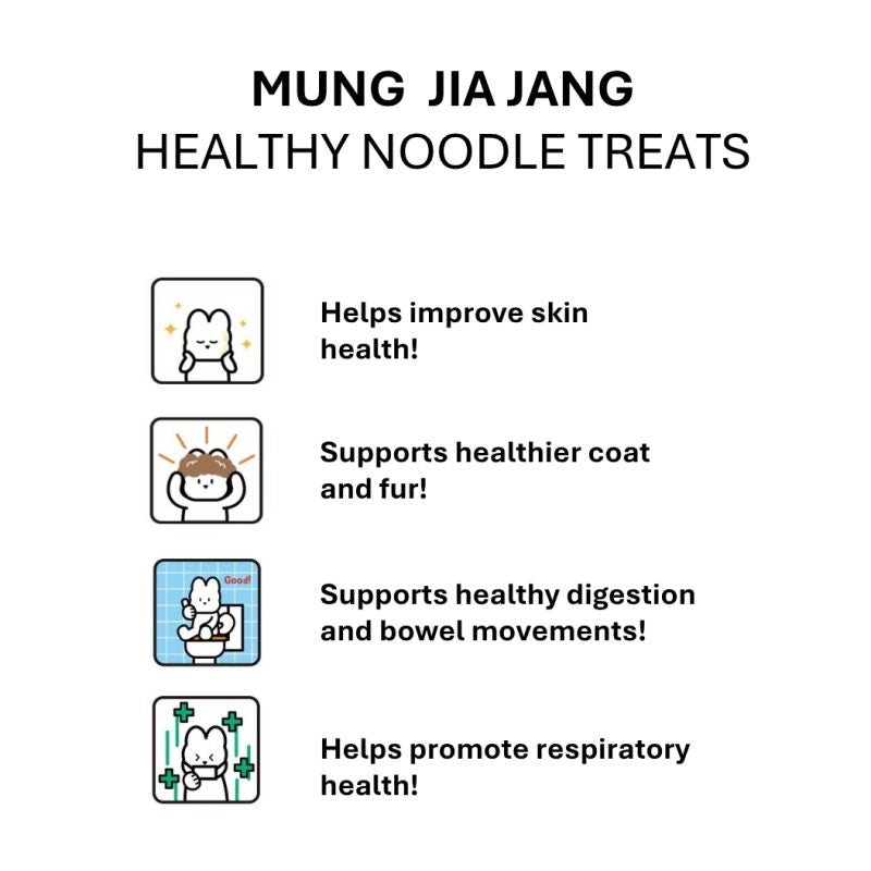 High Four Mung Noodle – Korean Style Jjajang, Dog Treats, 3.35-oz Pouch