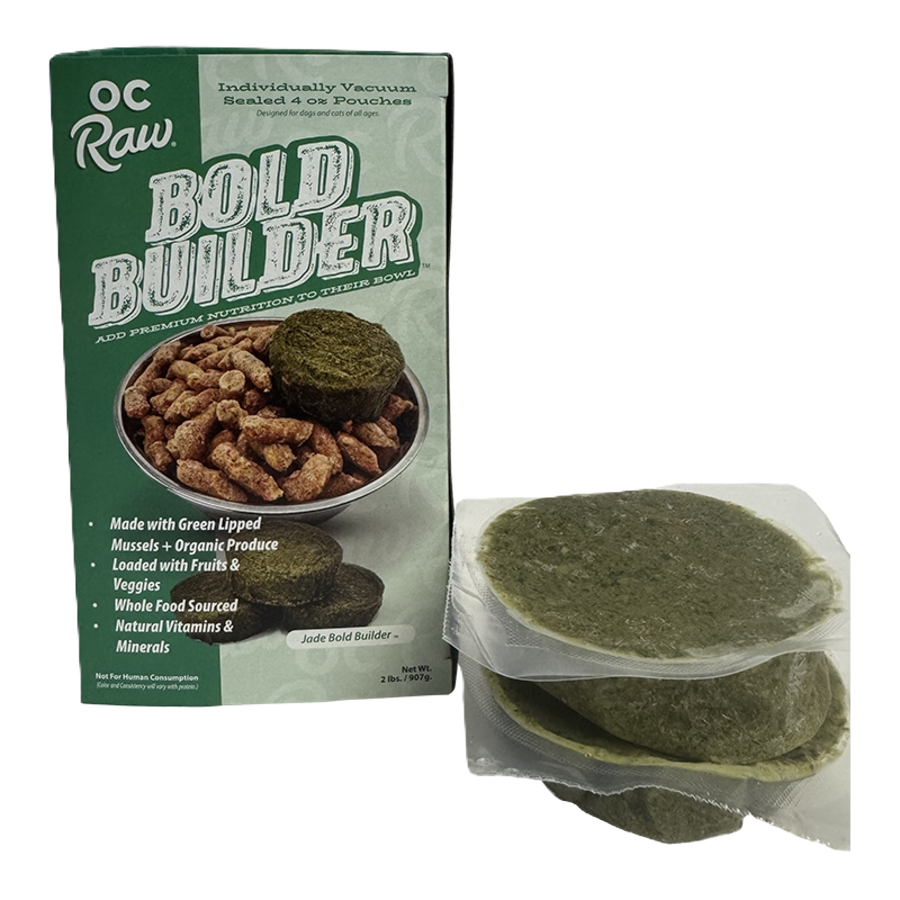 OC Raw Dog Bold Builders Jade Green Lipped Mussel, Frozen Raw Pet Supplement, 2-lb Pouch