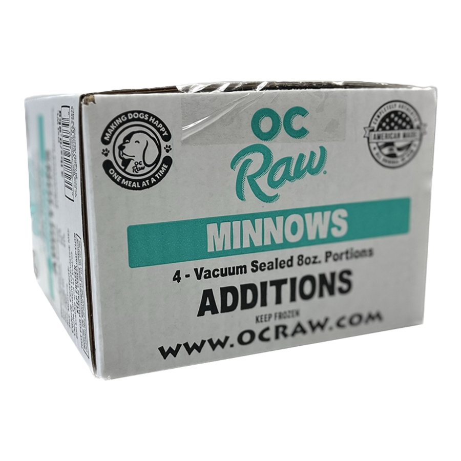 OC Raw Dog Minnows Additions, Frozen Raw Dog Supplement, 2-lb Box