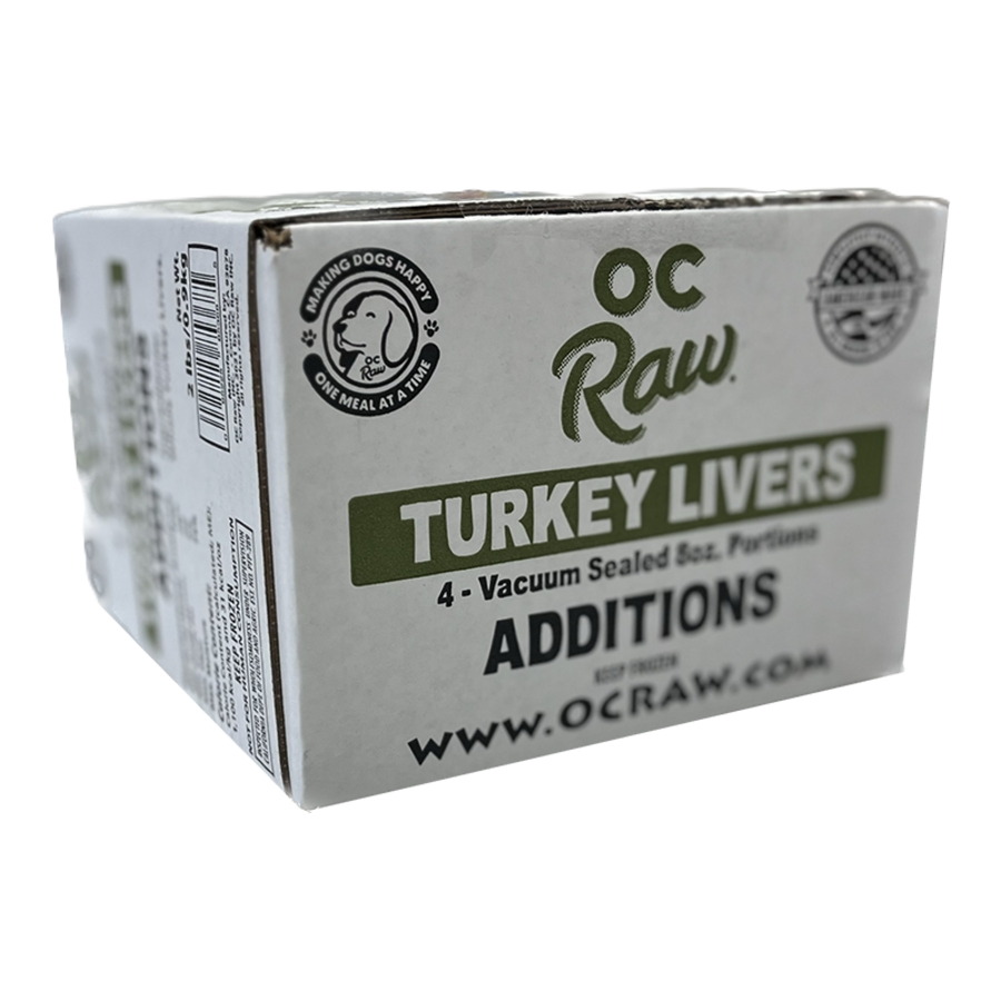 OC Raw Dog Turkey Liver Additions, Frozen Raw Dog Supplement, 2-lb Box