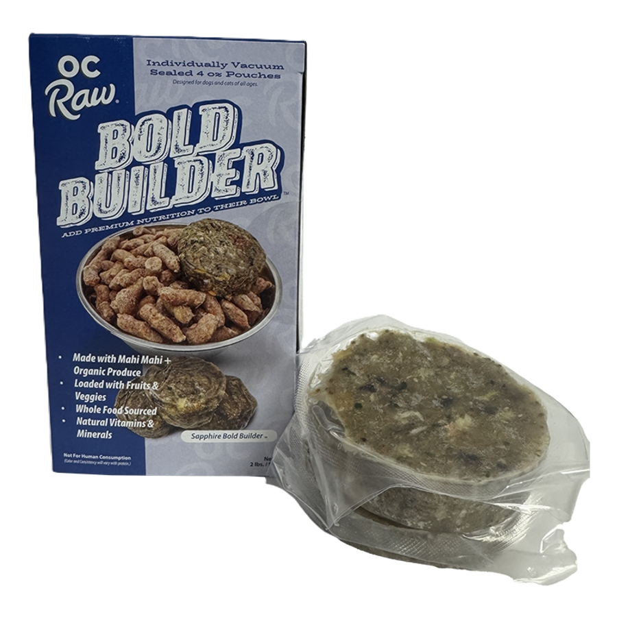 OC Raw Dog Bold Builders Sapphire Mahi Mahi, Frozen Raw Pet Supplement, 2-lb Pouch