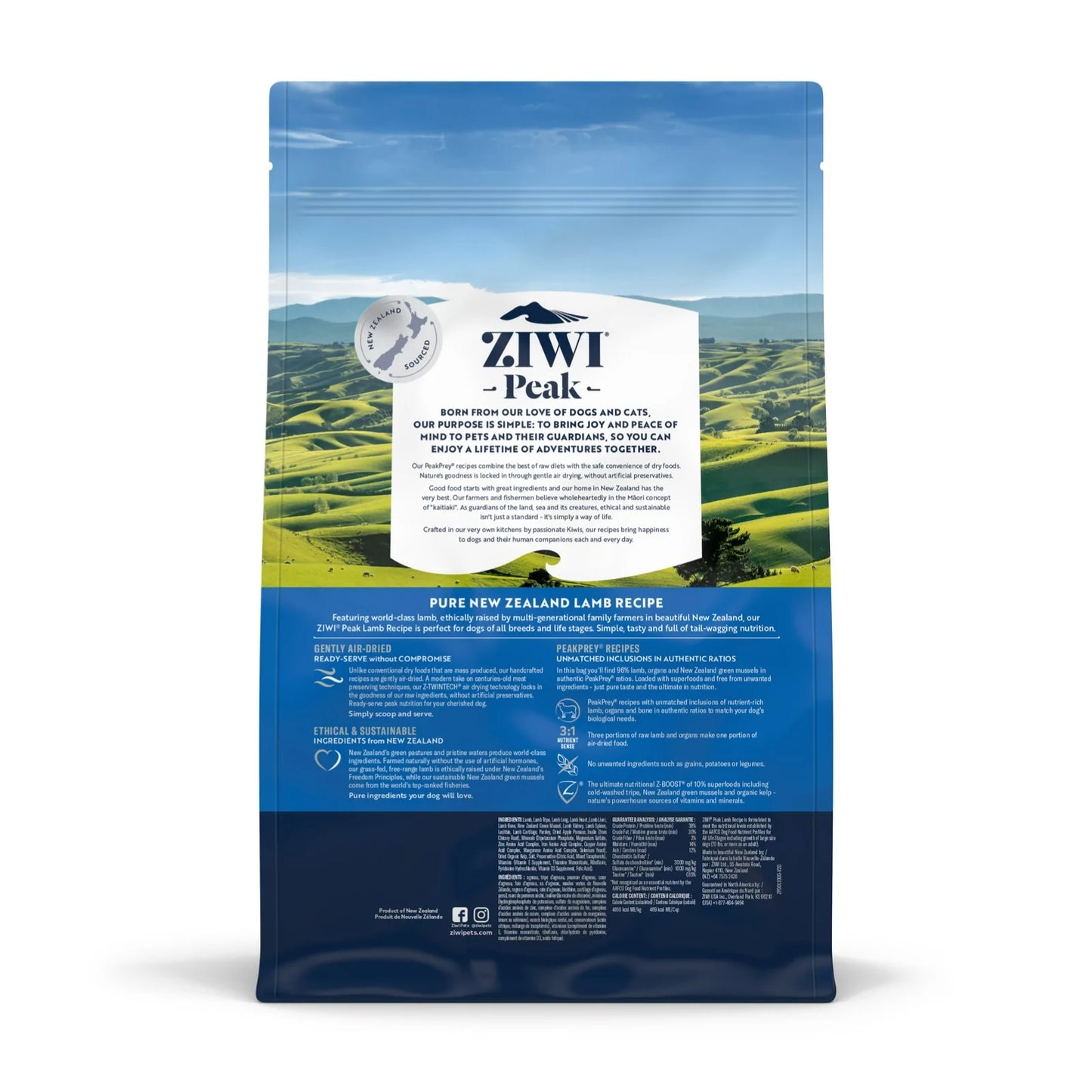 ZiwiPeak Lamb Recipe, Air-Dried Dog Food