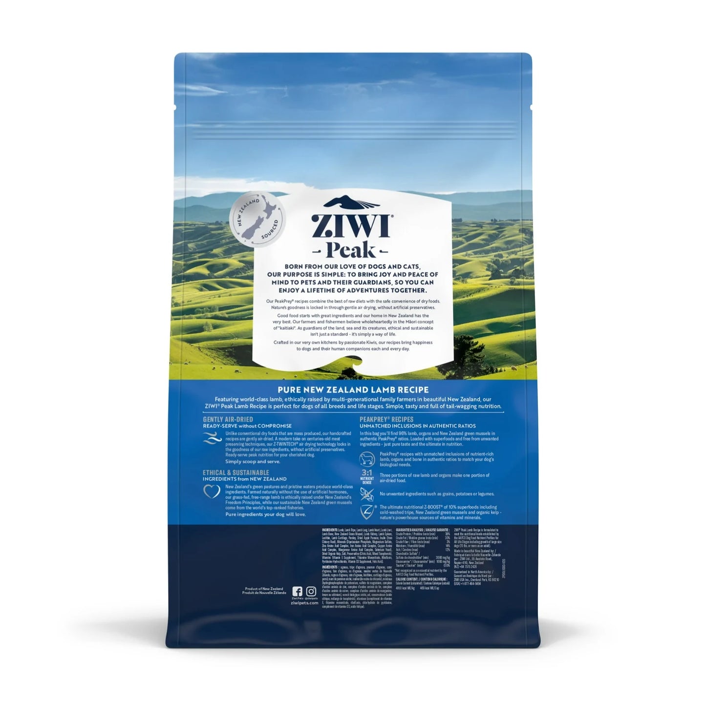 ZiwiPeak Lamb Recipe, Air-Dried Dog Food