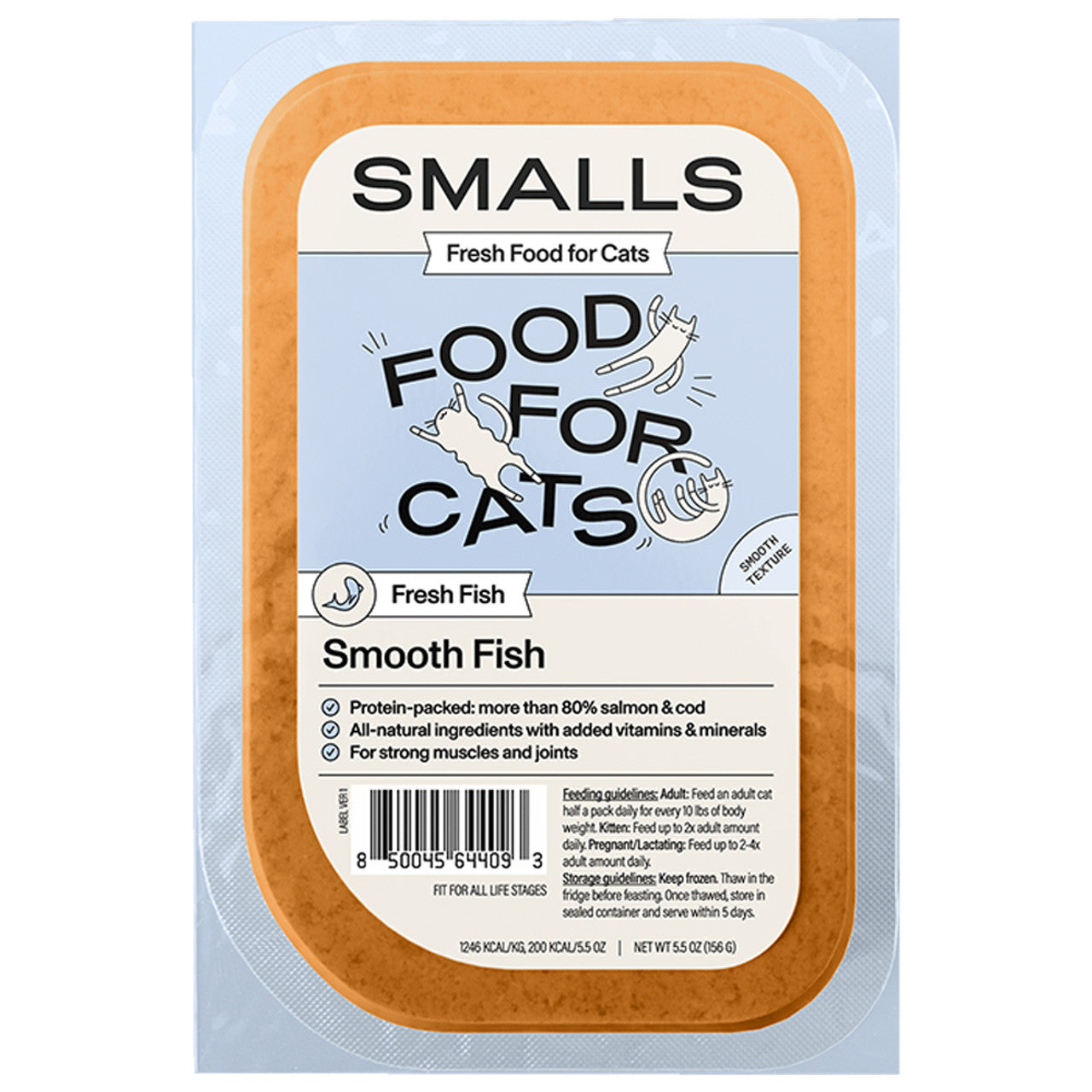 Smalls Smooth Fish - Salmon & Cod Recipe, Frozen Gently Cooked Cat Food