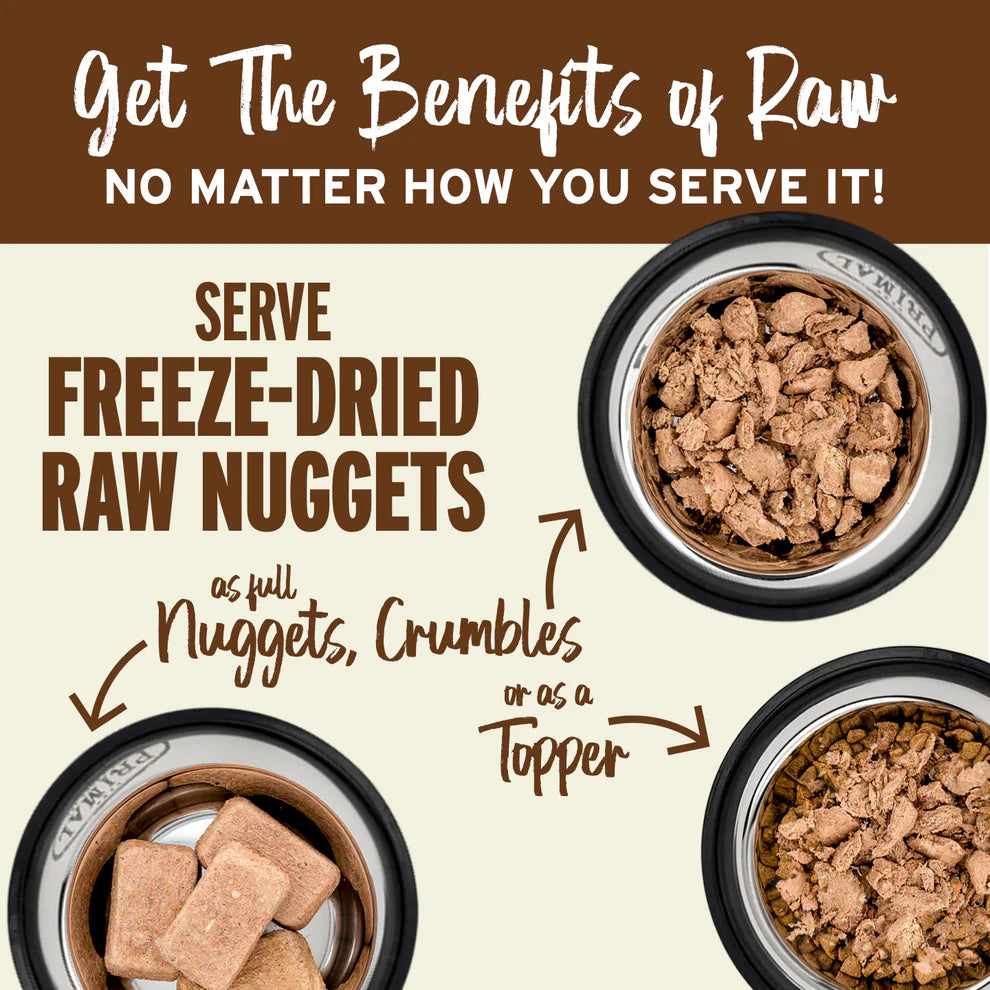 Primal Freeze-Dried Raw Nuggets Chicken & Salmon Cat Food, 14-oz Bag