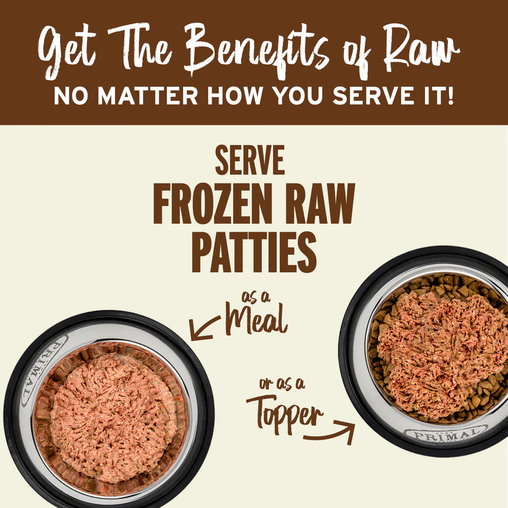 Primal Frozen Raw Chicken Dog Food, 6-lb Patties