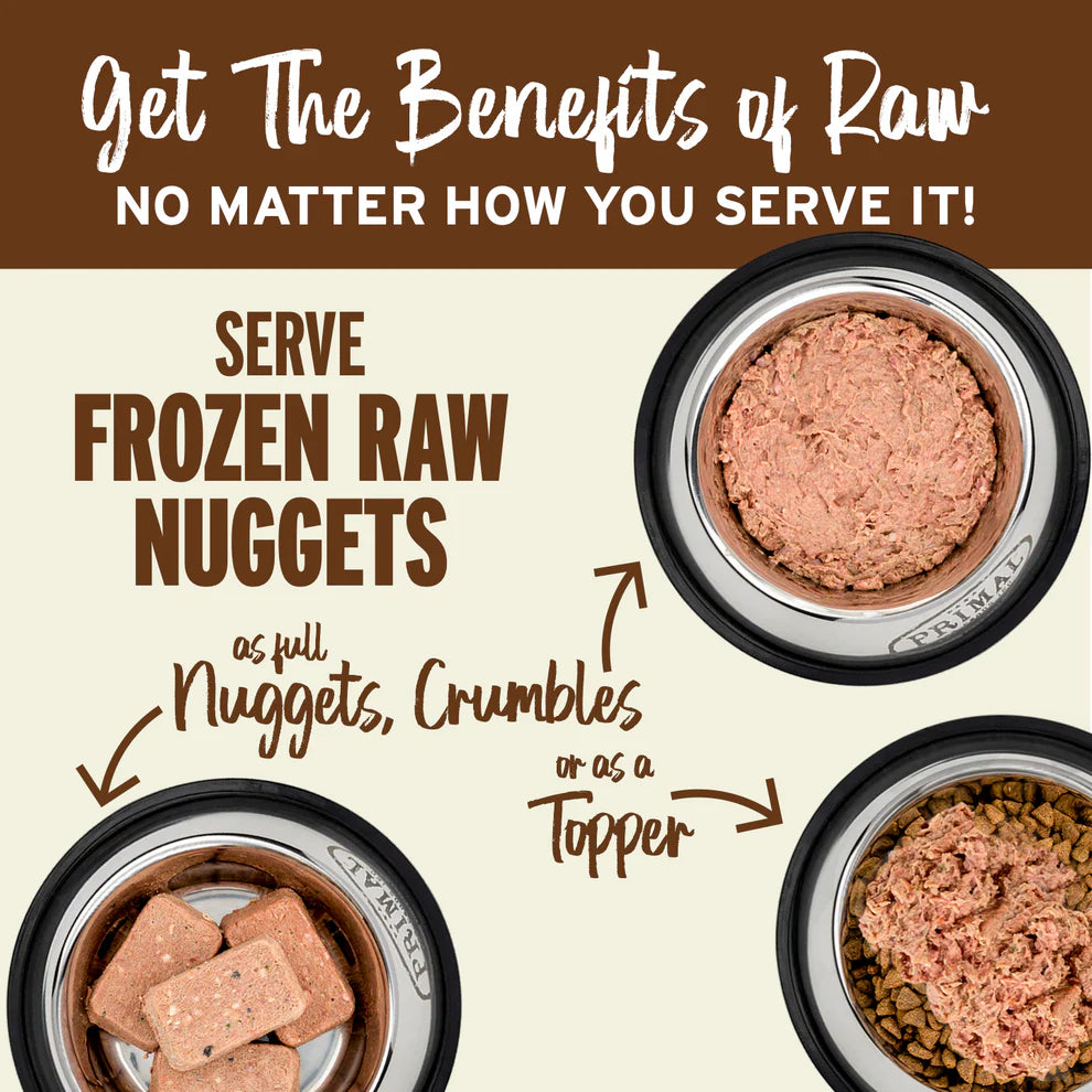 Primal Frozen Raw Nuggets Rabbit Cat Food, 3-lb Bag