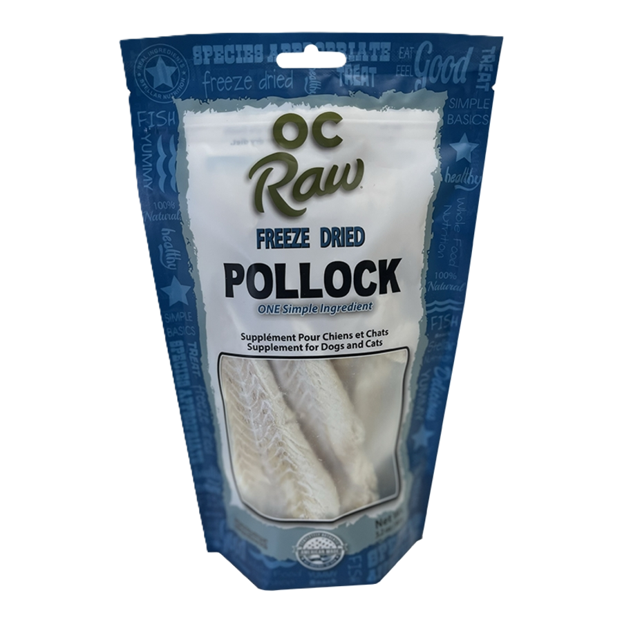 OC Raw Pollock, Freeze-Dried Treats, 3.2-oz Bag