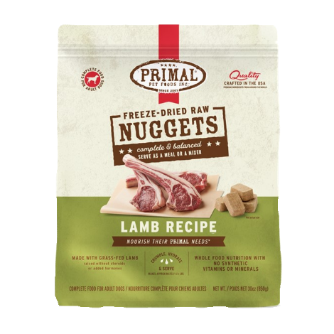 Primal Freeze-Dried Raw Nuggets Lamb Dog Food