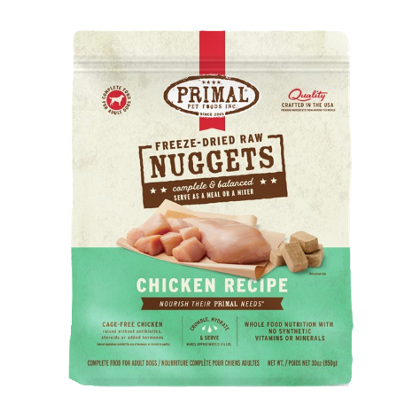 Primal Freeze-Dried Raw Nuggets Chicken Dog Food