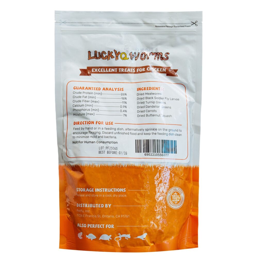 Luckyqworms Bug' N' Veggie Buffet, Poultry Treat, 1-lb Bag