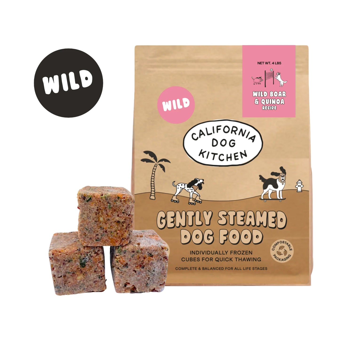 California Dog Kitchen Frozen Gently Cooked Wild Boar & Quinoa Recipe Dog Food