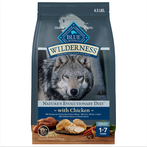 Blue Buffalo Wilderness Chicken With Wholesome Grains Recipe, Dry Dog Food