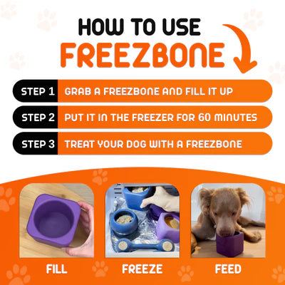FreezBone Freezeball Dog Toy, Purple