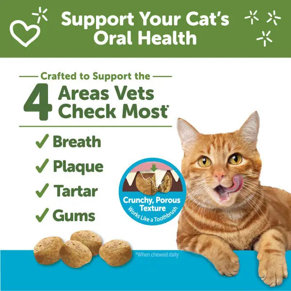 Whimzees Natural Cat Dental Treats Chicken & Tuna Recipe 2-oz, Cat Treat