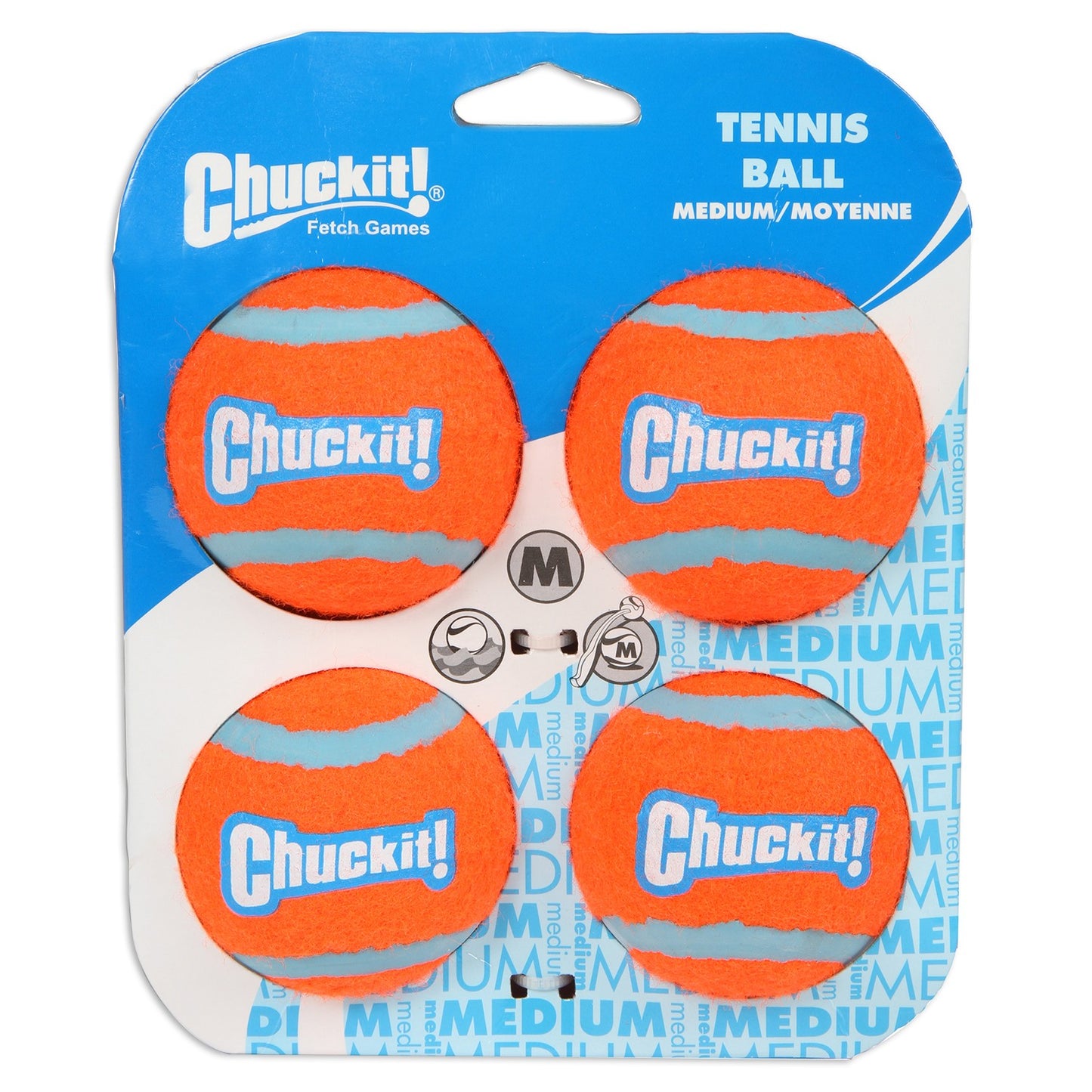 Chuckit! Medium Tennis Balls, Dog Toy, 4-Pack