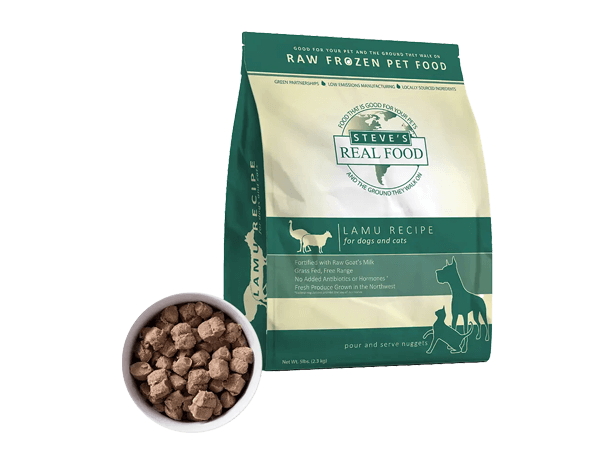 Steve's Real Food Frozen Nuggets Lamu Recipe Dog Food, 5-lb Bag