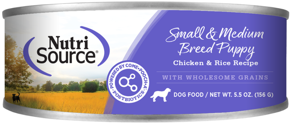 NutriSource® Small & Medium Breed Puppy, Wet Dog Food, 5.5oz Case of 12