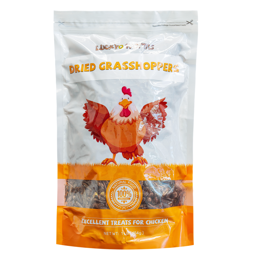 Luckyqworms Dried Grasshoppers, Poultry Treat, 1-lb Bag