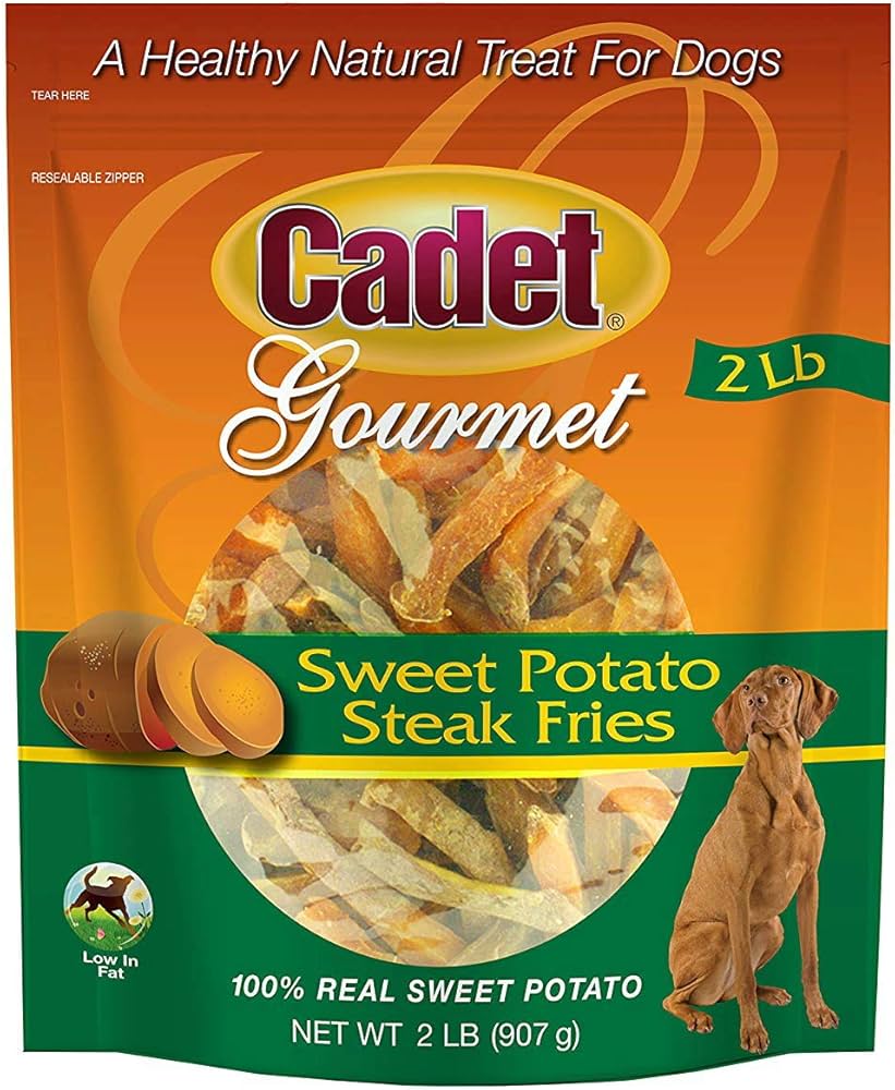 Cadet Sweet Potato Steak Fries Dog Treats, 2-lb bag