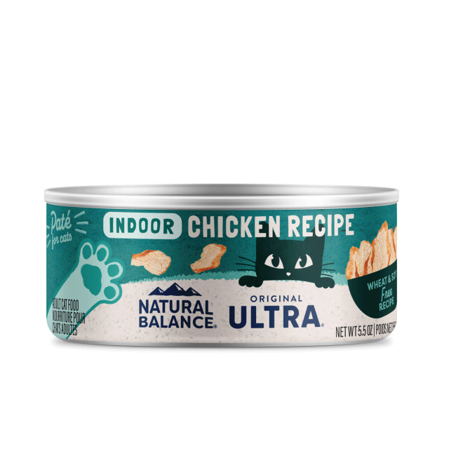 Natural Balance® Ultra Premium Indoor Canned Cat Formula, Wet Cat Food, 5.5-oz Case of 24
