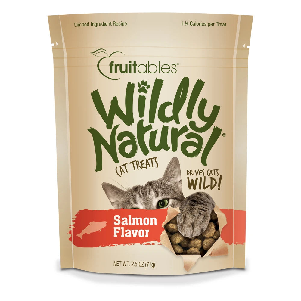 Wildly Natural Salmon Cat Treats, 2.5-oz Bag