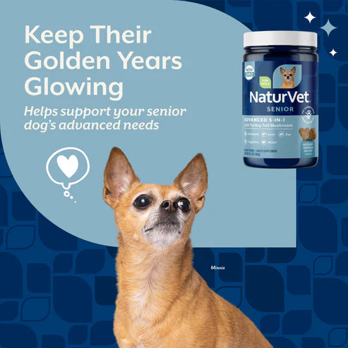 NaturVet Advanced 5-In-1 Support Soft Chews 60-Count, Dog Supplement