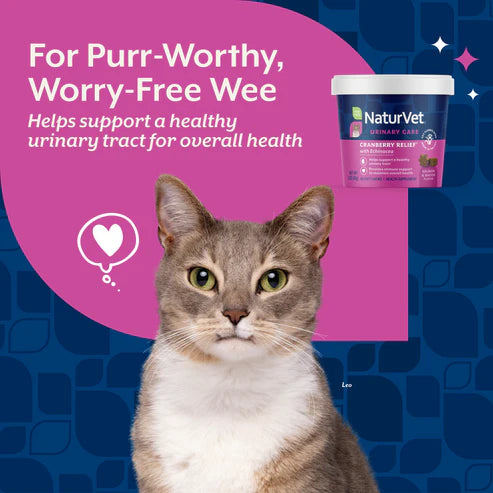 NaturVet Cranberry Relief® Soft Chews Cat Supplement, 60-Count