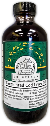 Solutions Pet Products Fermented Cod Liver Oil, Pet Supplement, 8-oz