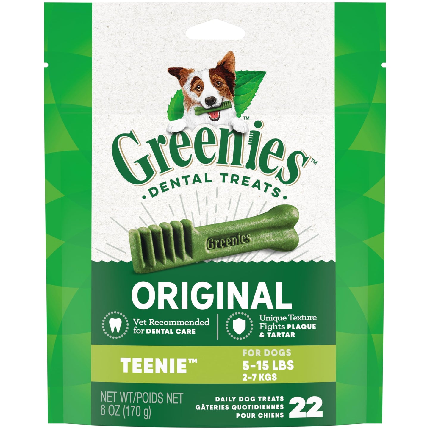 GREENIES Teenie Original Natural Dog Dental Care Chews Oral Health Dog Treats