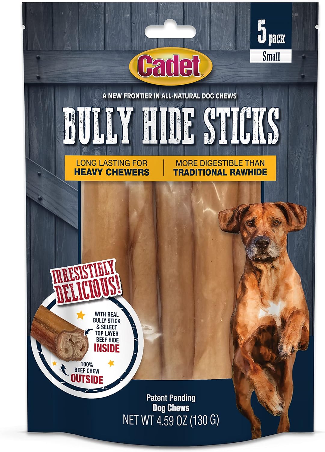 Cadet Bully Hide Sticks 10 Inch 4 Pack Dog Chew Anaheim Feed