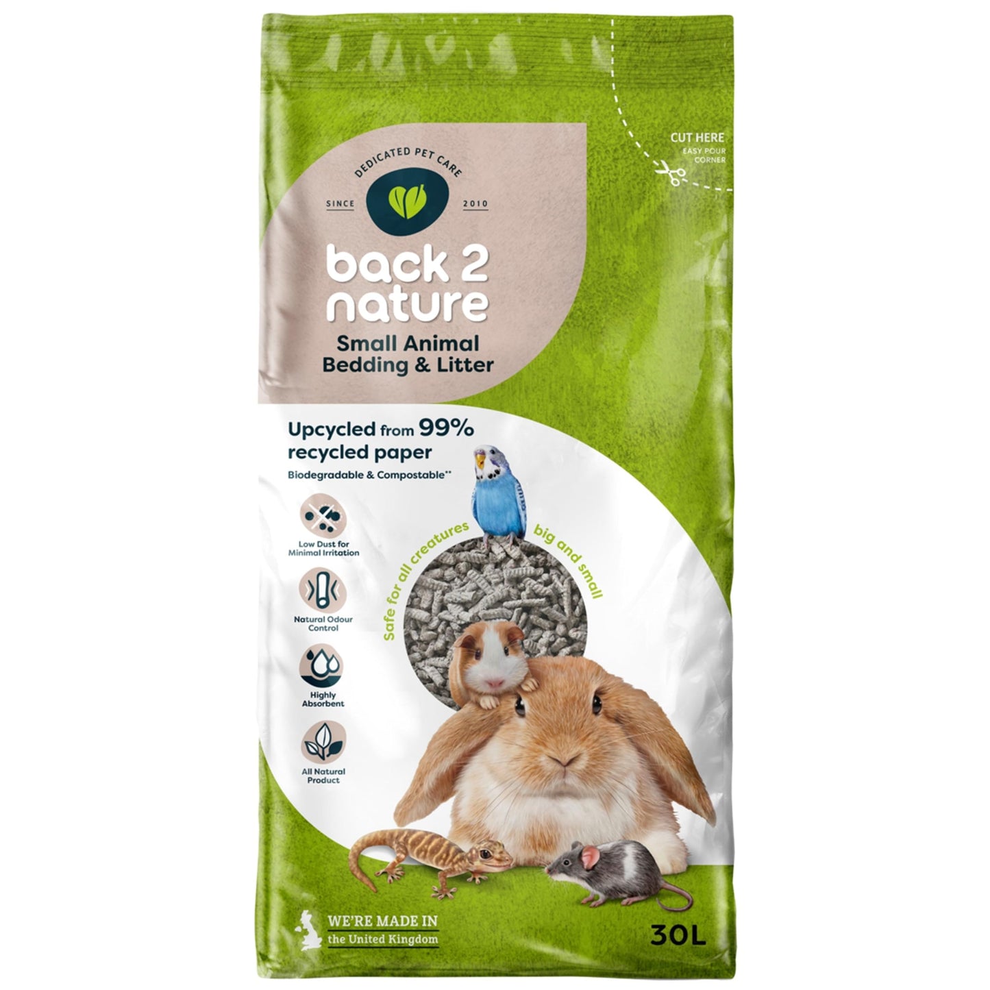 Back-2-Nature Small Animal Bedding And Litter, 30-L Bag