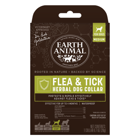 Earth Animal Apothecary Natural Flea & Tick Herbal Collar for Dogs & Puppies