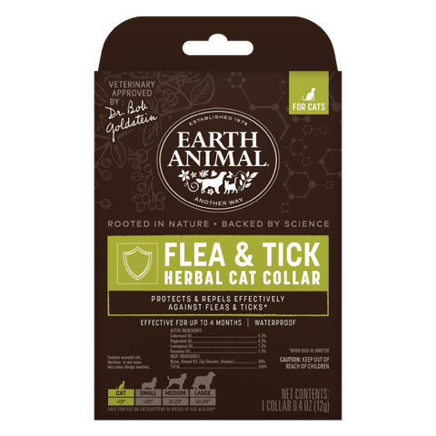 Earth Animal Apothecary Natural Flea & Tick Herbal Collar for Cats & Kittens