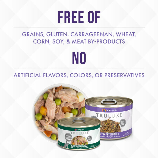 Weruva Truluxe Peking Ducken Chicken & Duck in Gravy, Wet Cat Food, 3-oz Case of 24