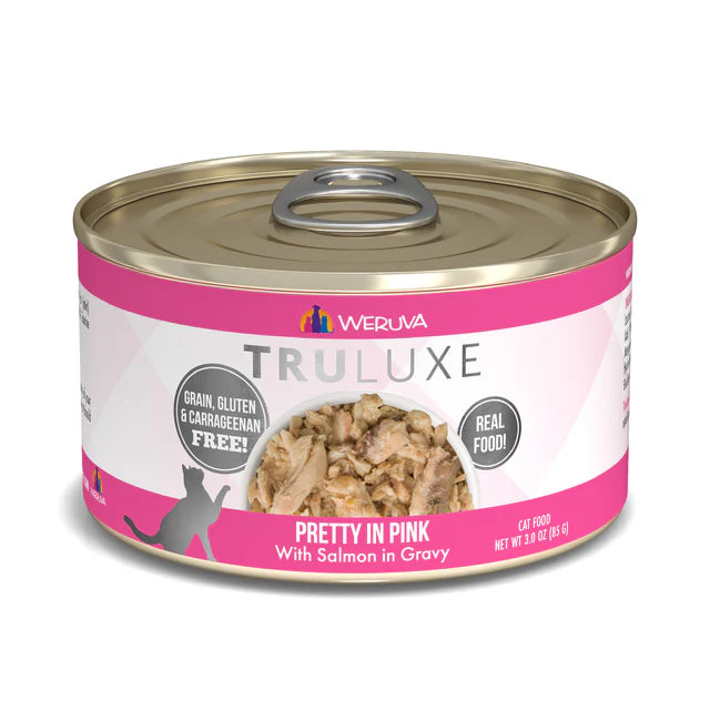 Weruva Truluxe Pretty In Pink Salmon in Gravy, Wet Cat Food, 3-oz Case of 24